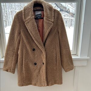Kensie Women's Cozy Brown Teddy Jacket